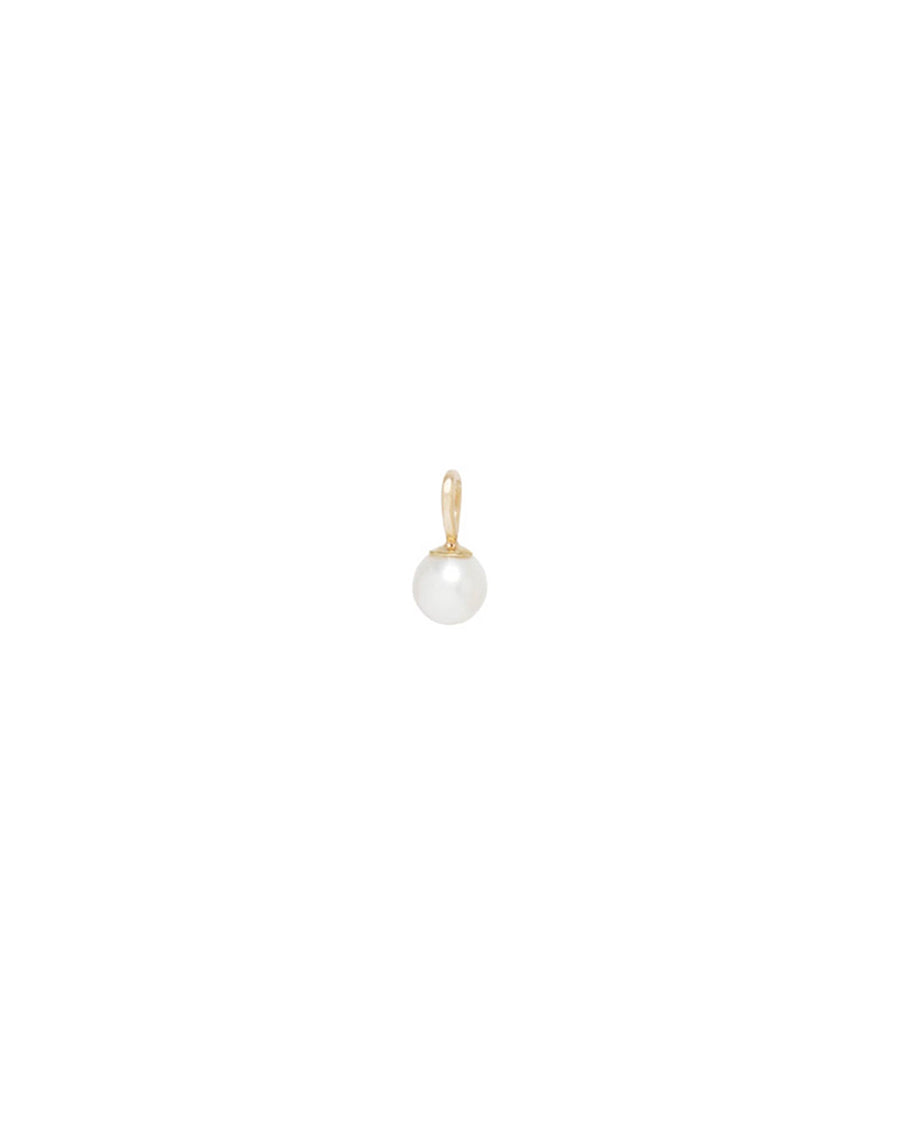 Zoe Chicco-Pearl Charm-Necklaces-14k Yellow Gold, Freshwater Pearl-Blue Ruby Jewellery-Vancouver Canada
