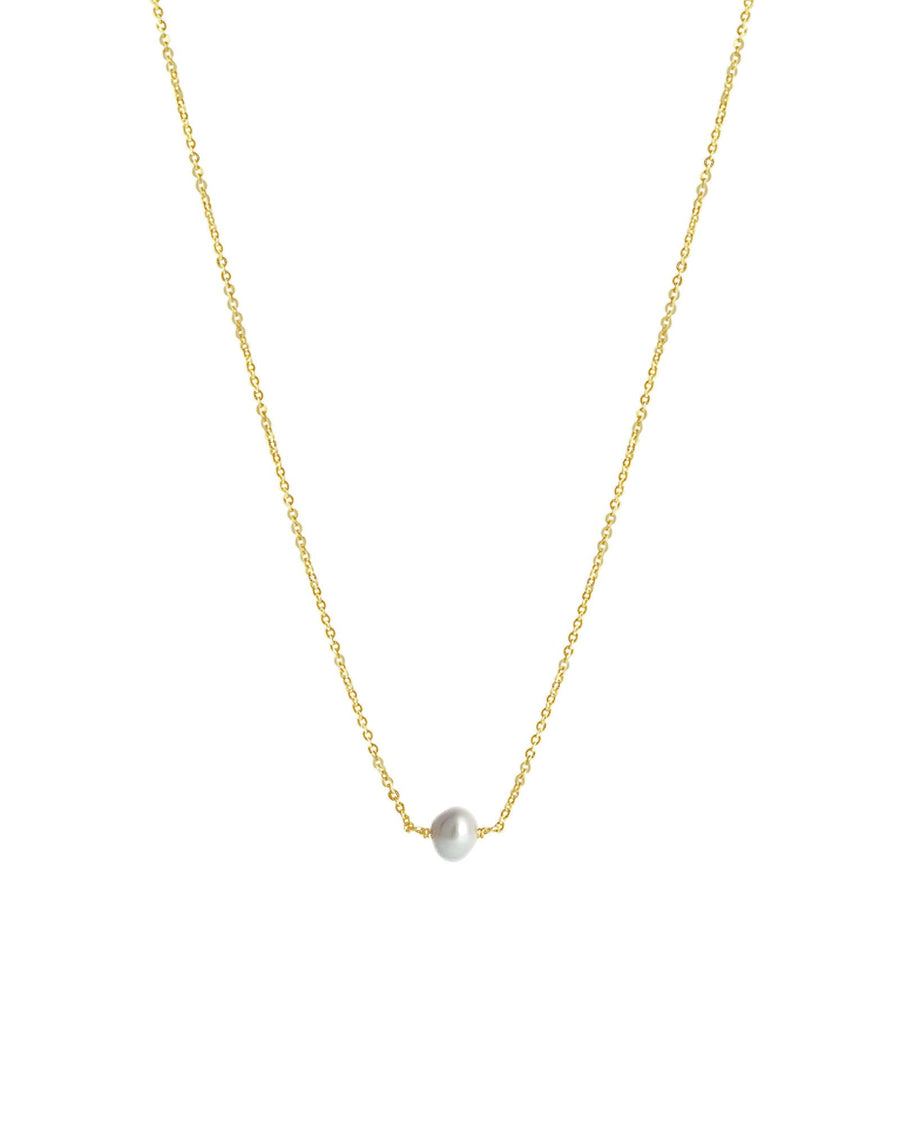 Poppy Rose-Pearl East-West Necklace-Necklaces-14K Gold-fill, Grey Pearl-Blue Ruby Jewellery-Vancouver Canada
