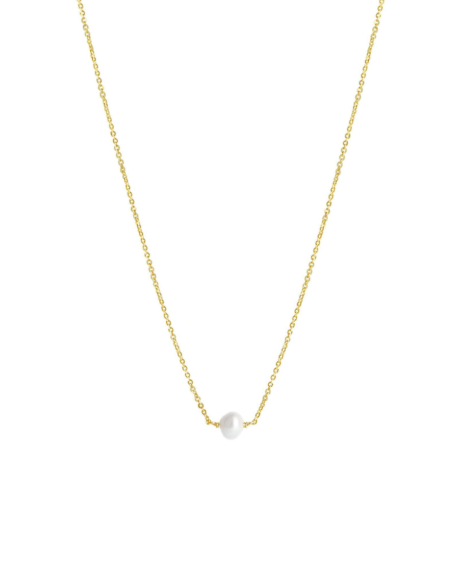 Poppy Rose Pearl EastWest Necklace 14k Goldfill, Freshwater Pearl