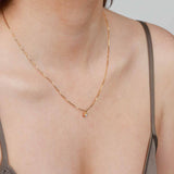 Tashi-Pearl Milgrain Necklace-Necklaces-14k Gold Vermeil, White Pearl-Blue Ruby Jewellery-Vancouver Canada