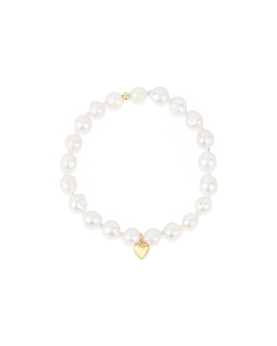 Sterling Silver Ball Slider Bracelet - With Engraved Heart & Pearl Charm -  The Perfect Keepsake Gift