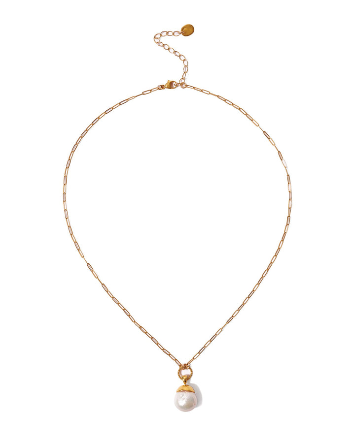 Chan Luu-Pearl Pendant Necklace-Necklaces-18k Gold Vermeil-Blue Ruby Jewellery-Vancouver Canada