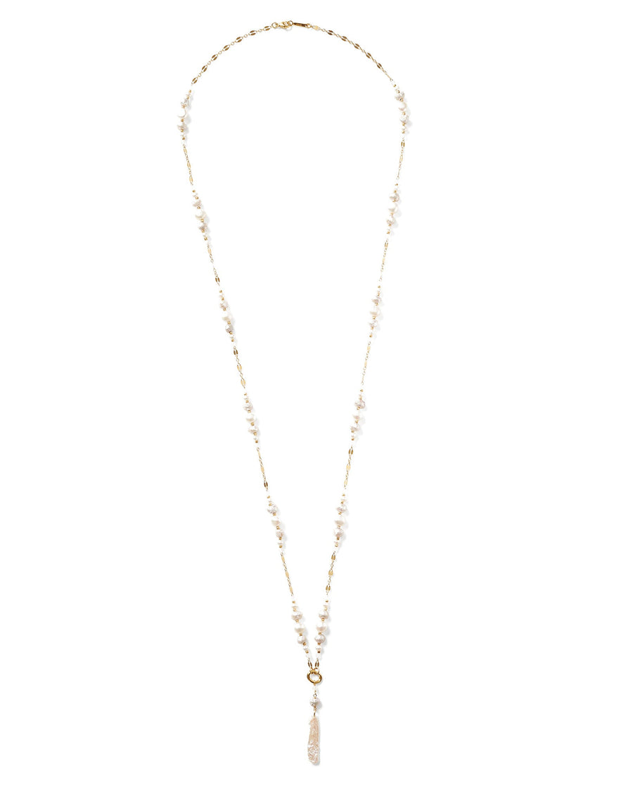 Chan Luu-Pearl Penina Pendant Necklace-Necklaces-18k Gold Vermeil-Blue Ruby Jewellery-Vancouver Canada