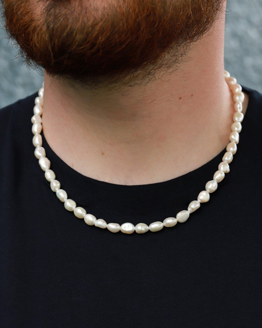 Finley & Wilder-Pearl Strand Necklace-Necklaces-Sterling Silver, Freshwater Pearl-Blue Ruby Jewellery-Vancouver Canada
