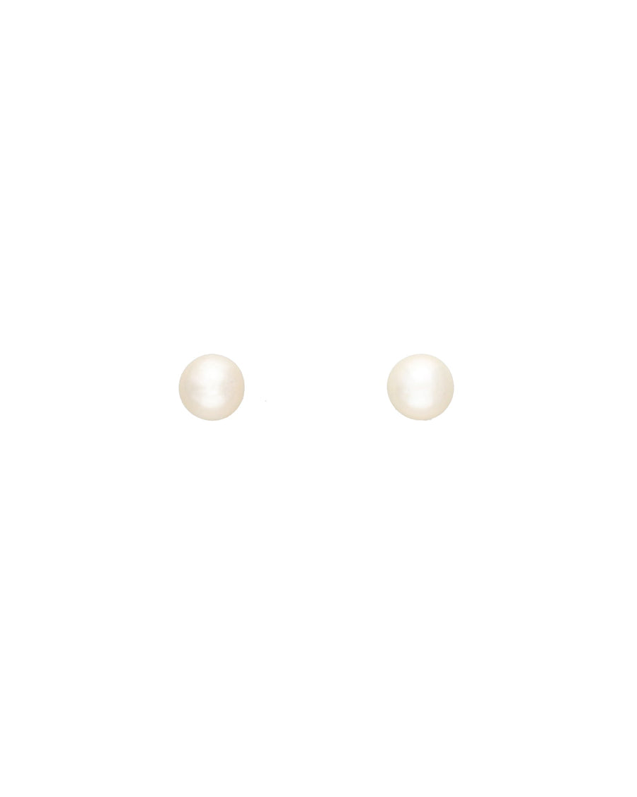 Tashi-Pearl Studs I 5mm-Earrings-Sterling Silver, Freshwater Pearl-Blue Ruby Jewellery-Vancouver Canada