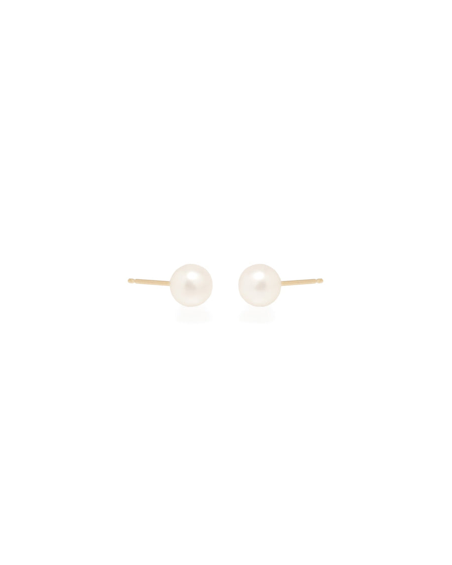 Zoe Chicco-Pearl Studs-Earrings-14k Yellow Gold, Freshwater Pearl-Blue Ruby Jewellery-Vancouver Canada