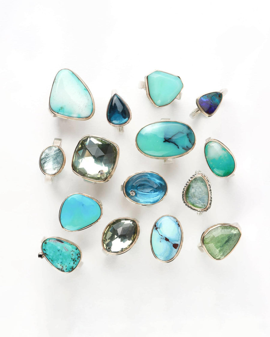 Jamie Joseph-Peruvian Opal Ring-Rings-14k Yellow Gold, Sterling Silver, Peruvian Opal-7.25-Blue Ruby Jewellery-Vancouver Canada