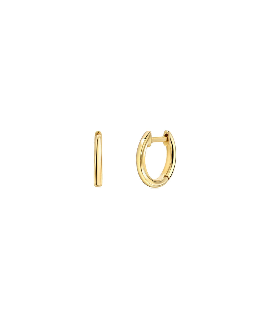 Liven-Petite High Polish Huggie-Earrings-14k Yellow Gold-Blue Ruby Jewellery-Vancouver Canada
