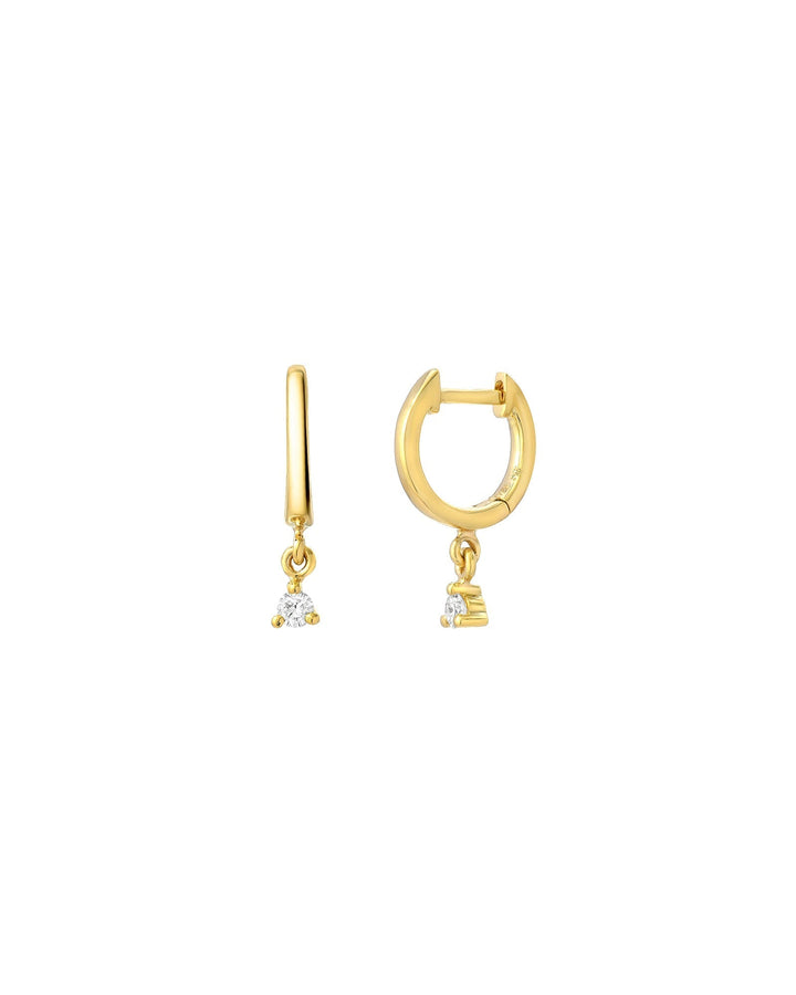 Liven-Petite Souli Huggies-Earrings-14k Yellow Gold, Diamond-Blue Ruby Jewellery-Vancouver Canada