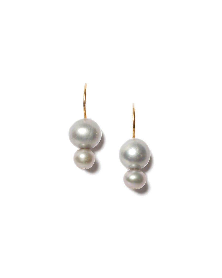 Chan Luu-Pheobe Drop Earrings-Earrings-18k Gold Vermeil, Grey Pearl-Blue Ruby Jewellery-Vancouver Canada