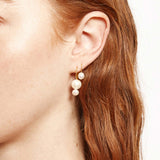 Chan Luu-Pheobe Drop Earrings-Earrings-18k Gold Vermeil, White Pearl-Blue Ruby Jewellery-Vancouver Canada