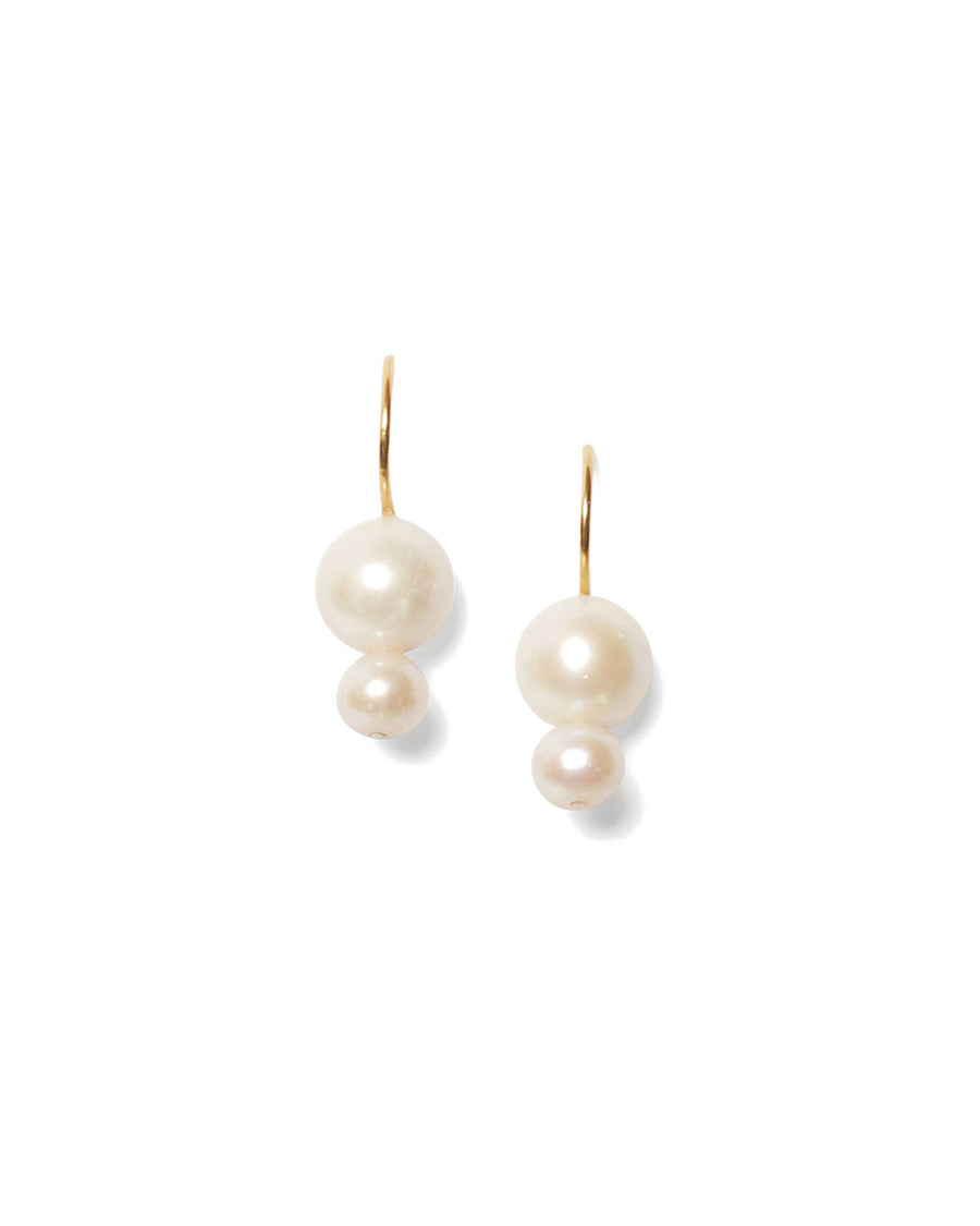 Chan Luu-Pheobe Drop Earrings-Earrings-18k Gold Vermeil, White Pearl-Blue Ruby Jewellery-Vancouver Canada