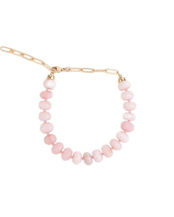 Gem Jar-Pink Opal Miyuki Stone Bracelet-Bracelets-14k Gold Filled, Pink Opal-Blue Ruby Jewellery-Vancouver Canada