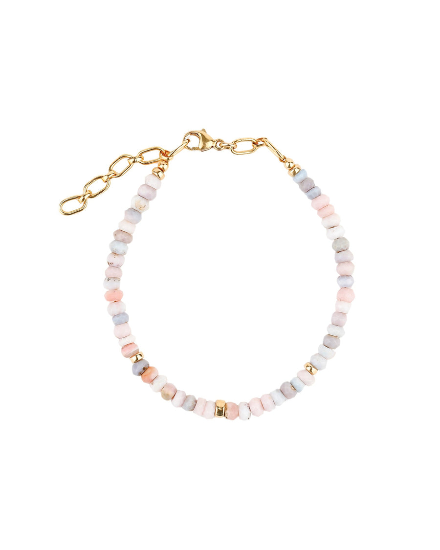 Gem Jar-Pink Opal Rondelle Bracelet-Bracelets-14k Gold Filled, Pink Opal-Blue Ruby Jewellery-Vancouver Canada