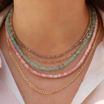 Gem Jar-Pink Opal Stone Necklace-Necklaces-14k Gold Filled, Pink Opal-Blue Ruby Jewellery-Vancouver Canada