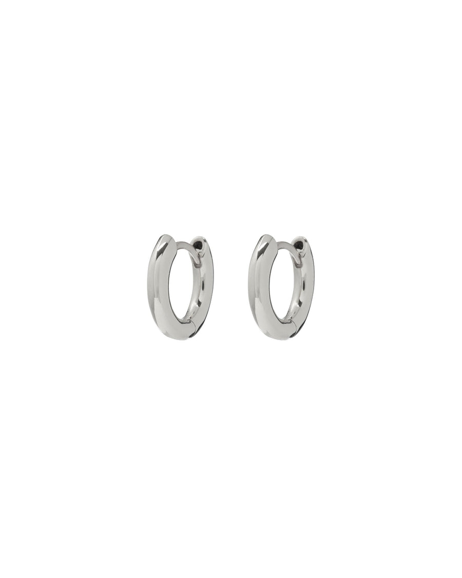 Luv AJ-Plain Amalfi Huggies-Earrings-Sterling Silver Plated-Blue Ruby Jewellery-Vancouver Canada