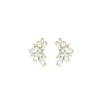 Olive & Piper-Porter Cluster Studs-Earrings-Oxidized Gold, Crystal-Blue Ruby Jewellery-Vancouver Canada