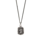 Potential for Greatness Talisman-Oxidized Sterling Silver-Blue Ruby Jewellery-Vancouver Canada