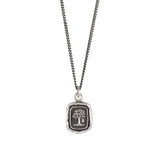 Potential for Greatness Talisman-Oxidized Sterling Silver-Blue Ruby Jewellery-Vancouver Canada