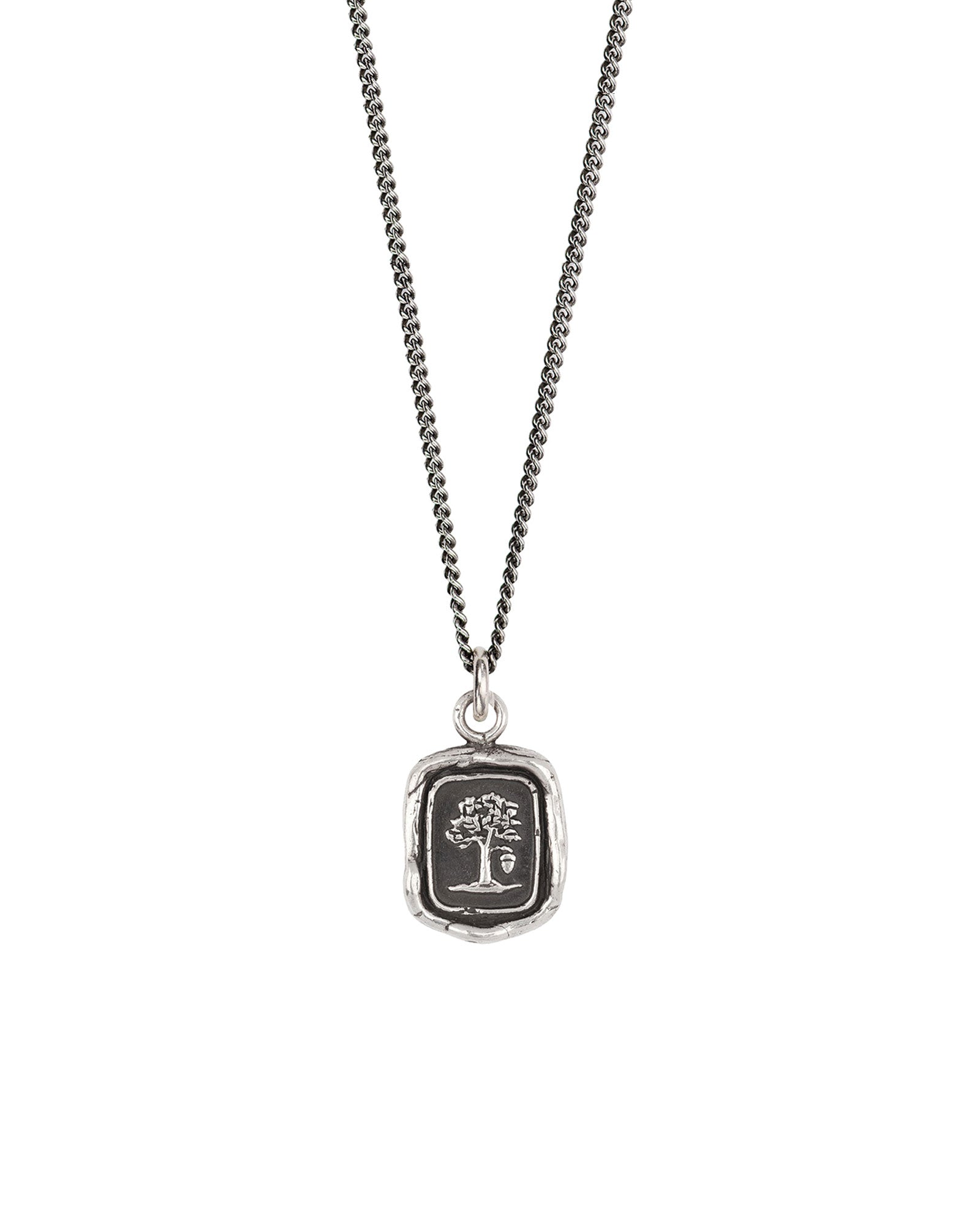 Potential for Greatness Talisman-Oxidized Sterling Silver-Blue Ruby Jewellery-Vancouver Canada