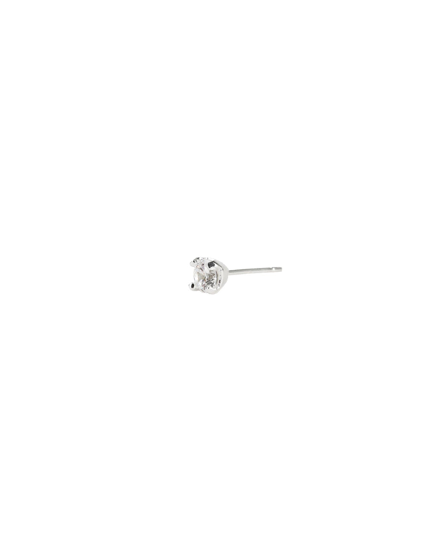 Tashi-Prong 3mm CZ Stud-Earrings-Sterling Silver, Cubic Zirconia-Blue Ruby Jewellery-Vancouver Canada