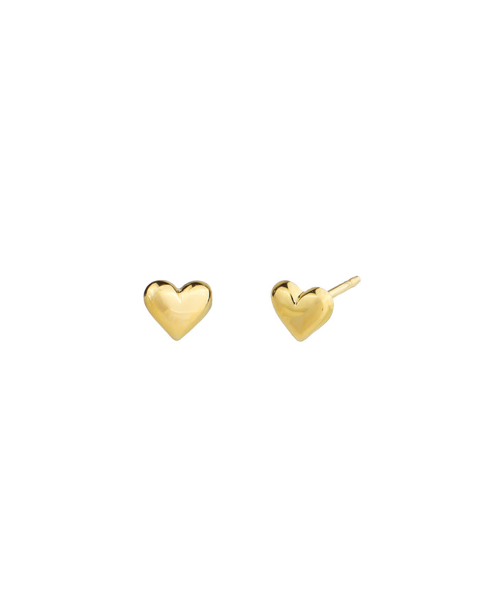 Tashi-Puffy Heart Studs-Earrings-14k Gold Vermeil-Blue Ruby Jewellery-Vancouver Canada