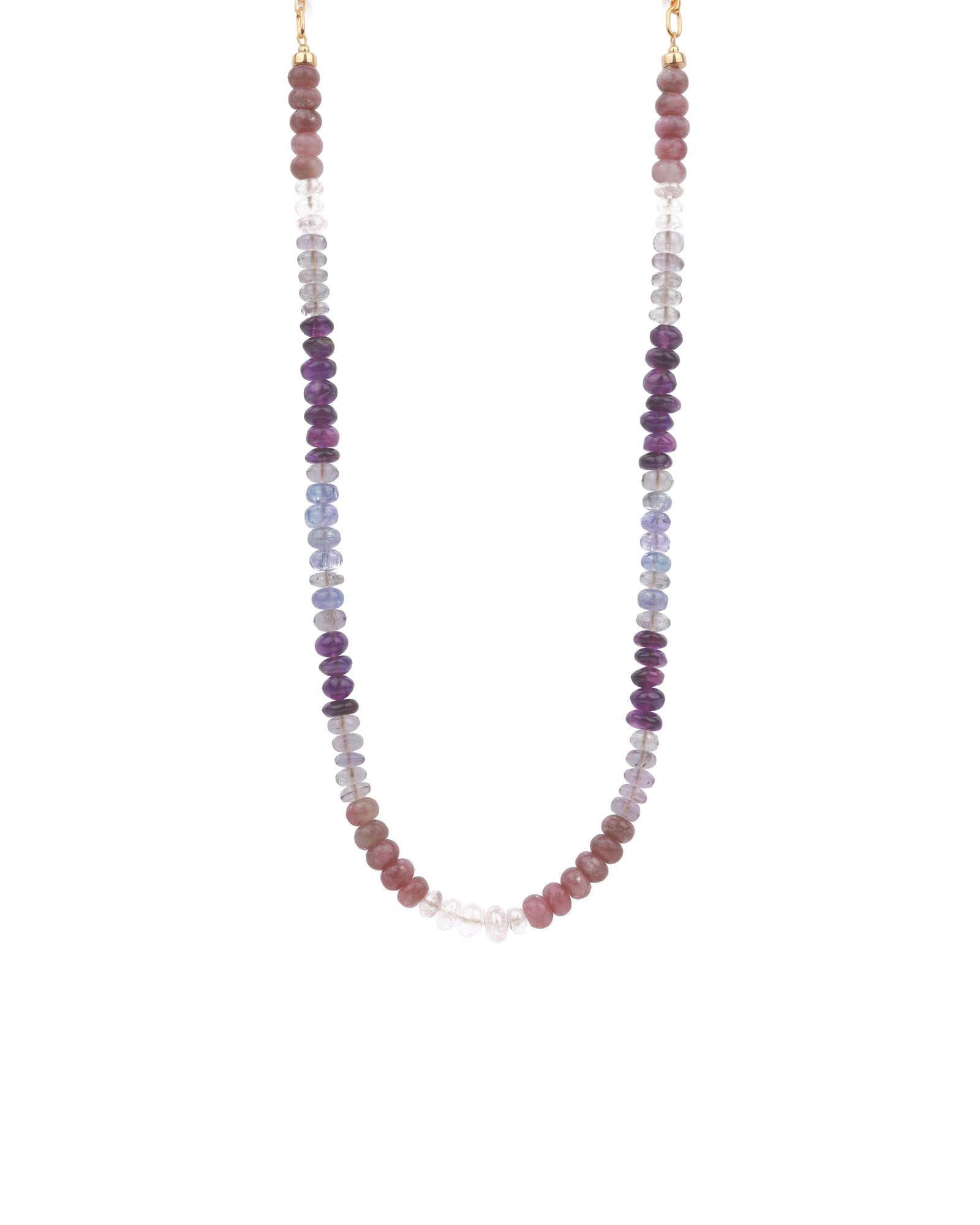 Gem Jar-Purple + Pink Stone Necklace-Necklaces-14k Gold Filled, Morganite-Blue Ruby Jewellery-Vancouver Canada