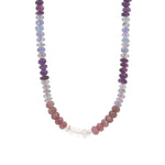 Gem Jar-Purple + Pink Stone Necklace-Necklaces-14k Gold Filled, Morganite-Blue Ruby Jewellery-Vancouver Canada
