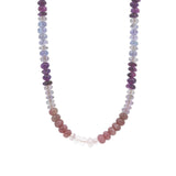 Gem Jar-Purple + Pink Stone Necklace-Necklaces-14k Gold Filled, Morganite-Blue Ruby Jewellery-Vancouver Canada
