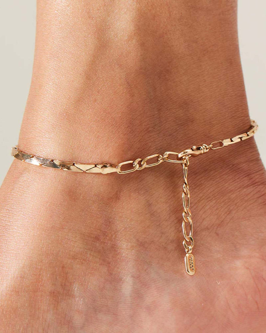 Jenny Bird-Rae Anklet-Anklets-14k Gold Plated-Blue Ruby Jewellery-Vancouver Canada