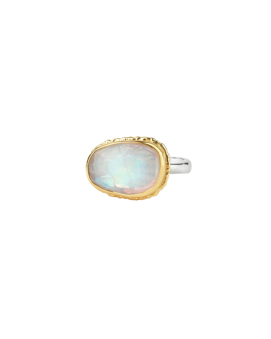 Jamie Joseph-Rainbow Moonstone Ring-Rings-14k Yellow Gold, Sterling Silver, Rainbow Moonstone-7-Blue Ruby Jewellery-Vancouver Canada