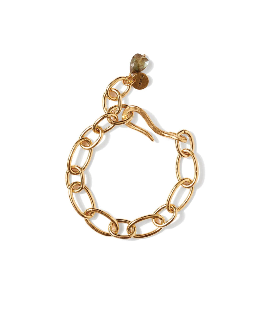Chan Luu-Ravello Chain Bracelet-Bracelets-18k Gold Vermeil, Labradorite-Blue Ruby Jewellery-Vancouver Canada