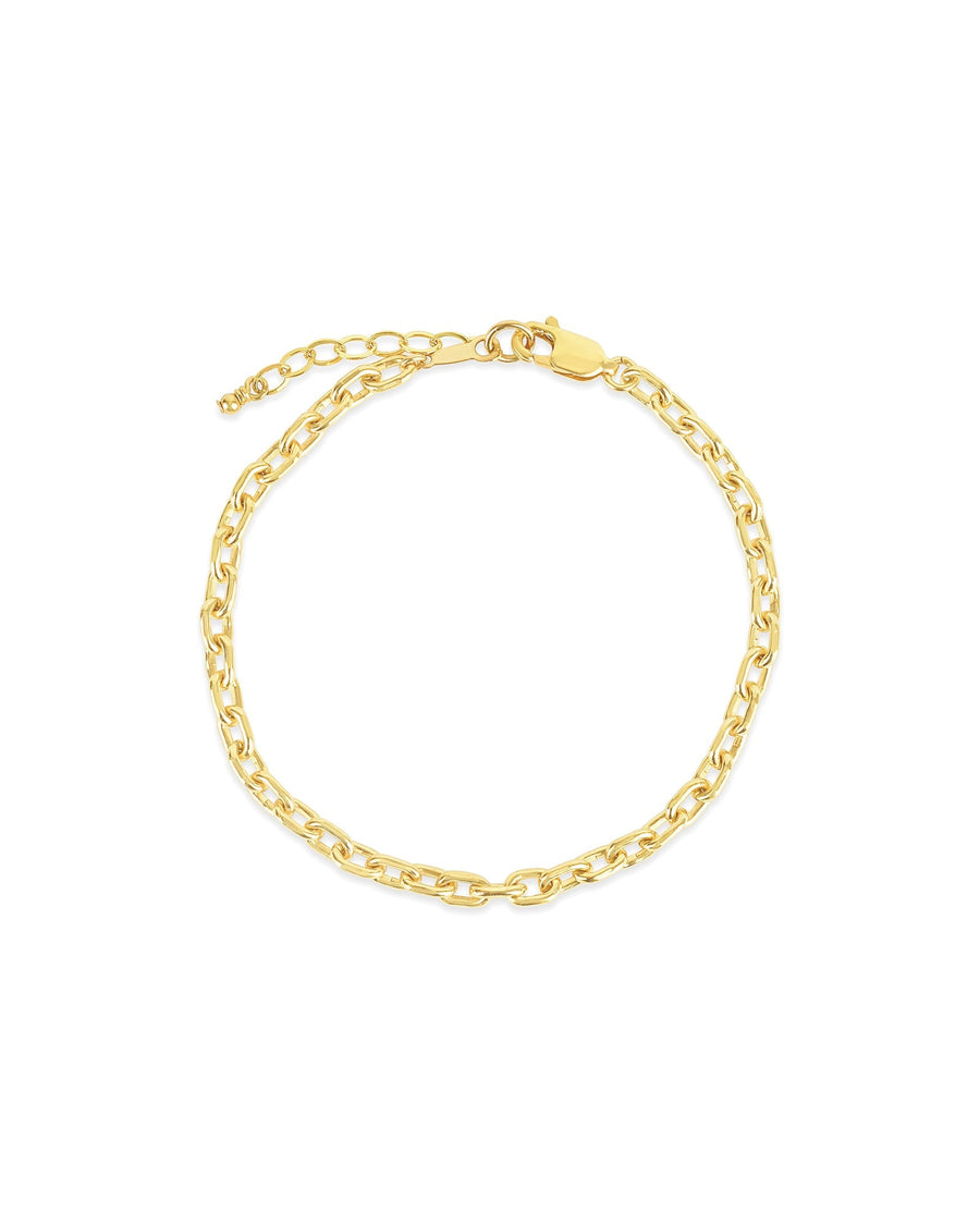 1948-Rectangle Link Bracelet-Bracelets-14k Gold-fill-Blue Ruby Jewellery-Vancouver Canada