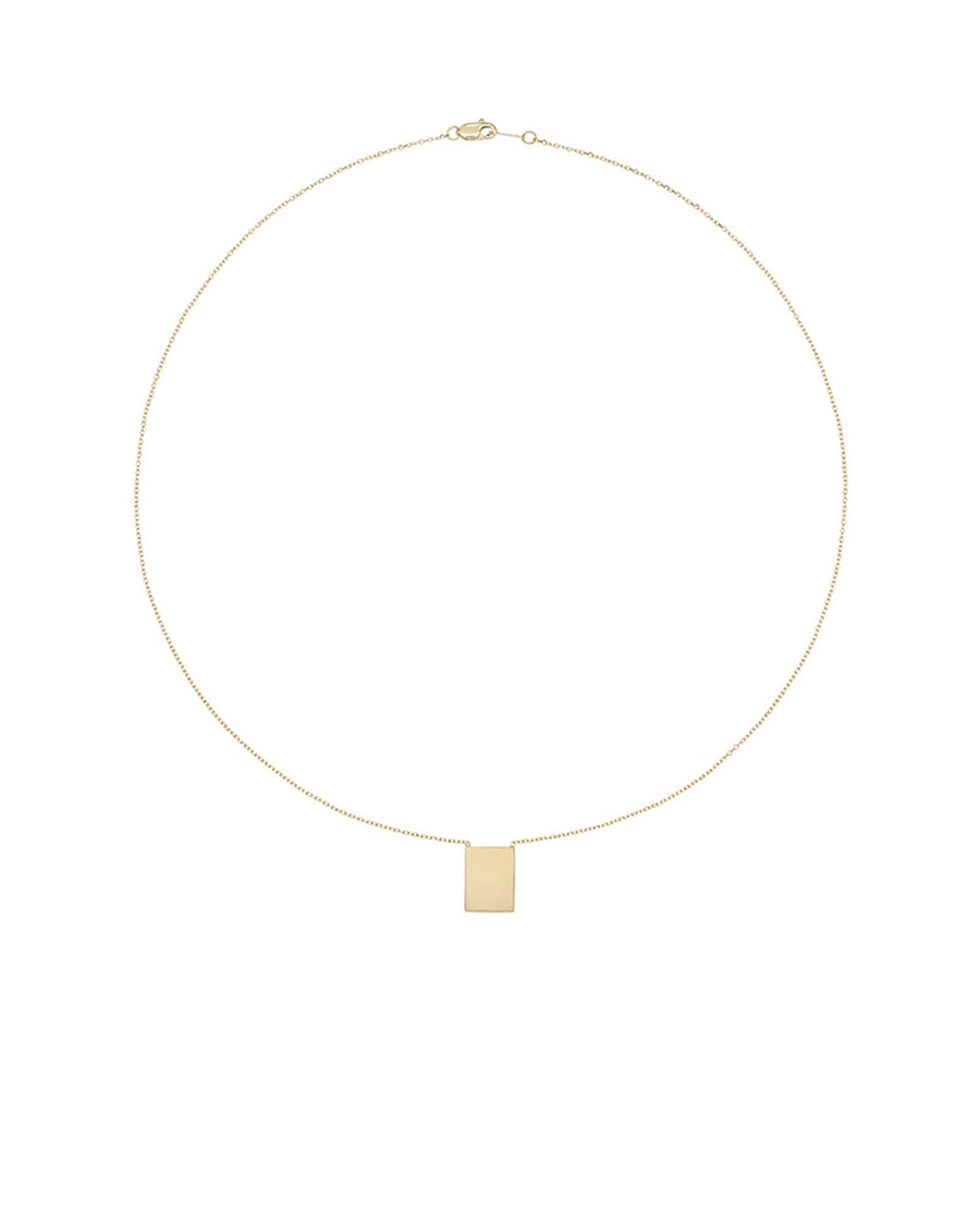 Vale-Rectangle Plate Necklace-Necklaces-14k Yellow Gold-Blue Ruby Jewellery-Vancouver Canada