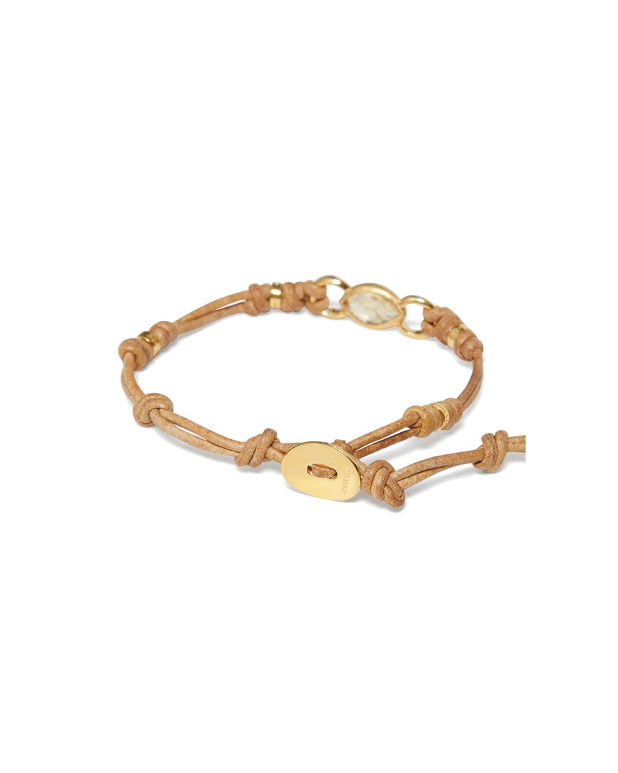 Chan Luu-Reina Single Wrap Bracelet-Bracelets-18k Gold Vermeil, Citrine-Blue Ruby Jewellery-Vancouver Canada