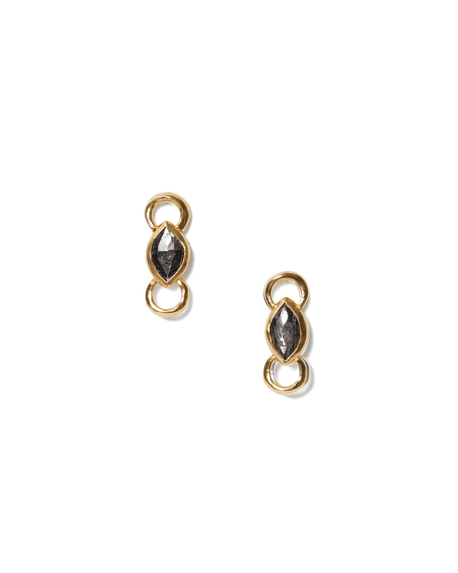 Chan Luu-Reina Studs-Earrings-18k Gold Vermeil, Hypersthene-Blue Ruby Jewellery-Vancouver Canada