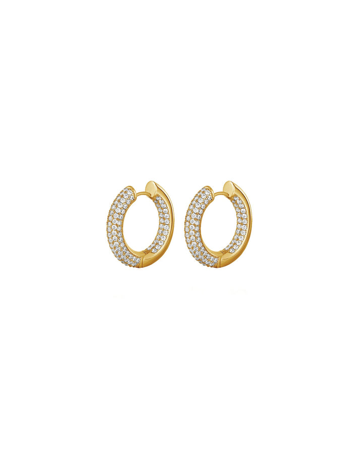 Luv AJ-Reversible Amalfi Tube Hoops-Earrings-14k Gold Plated, Cubic Zirconia-Blue Ruby Jewellery-Vancouver Canada