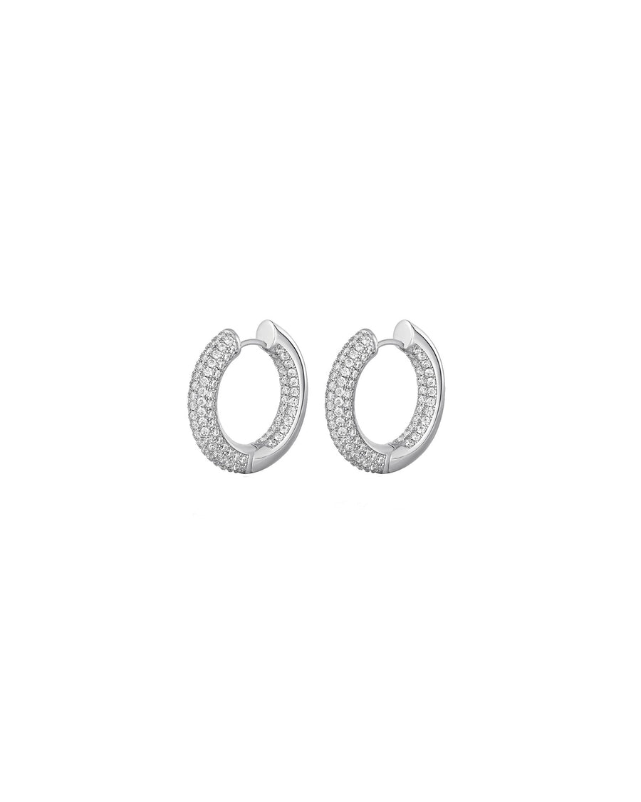 Luv AJ-Reversible Amalfi Tube Hoops-Earrings-Sterling Silver Plated, Cubic Zirconia-Blue Ruby Jewellery-Vancouver Canada