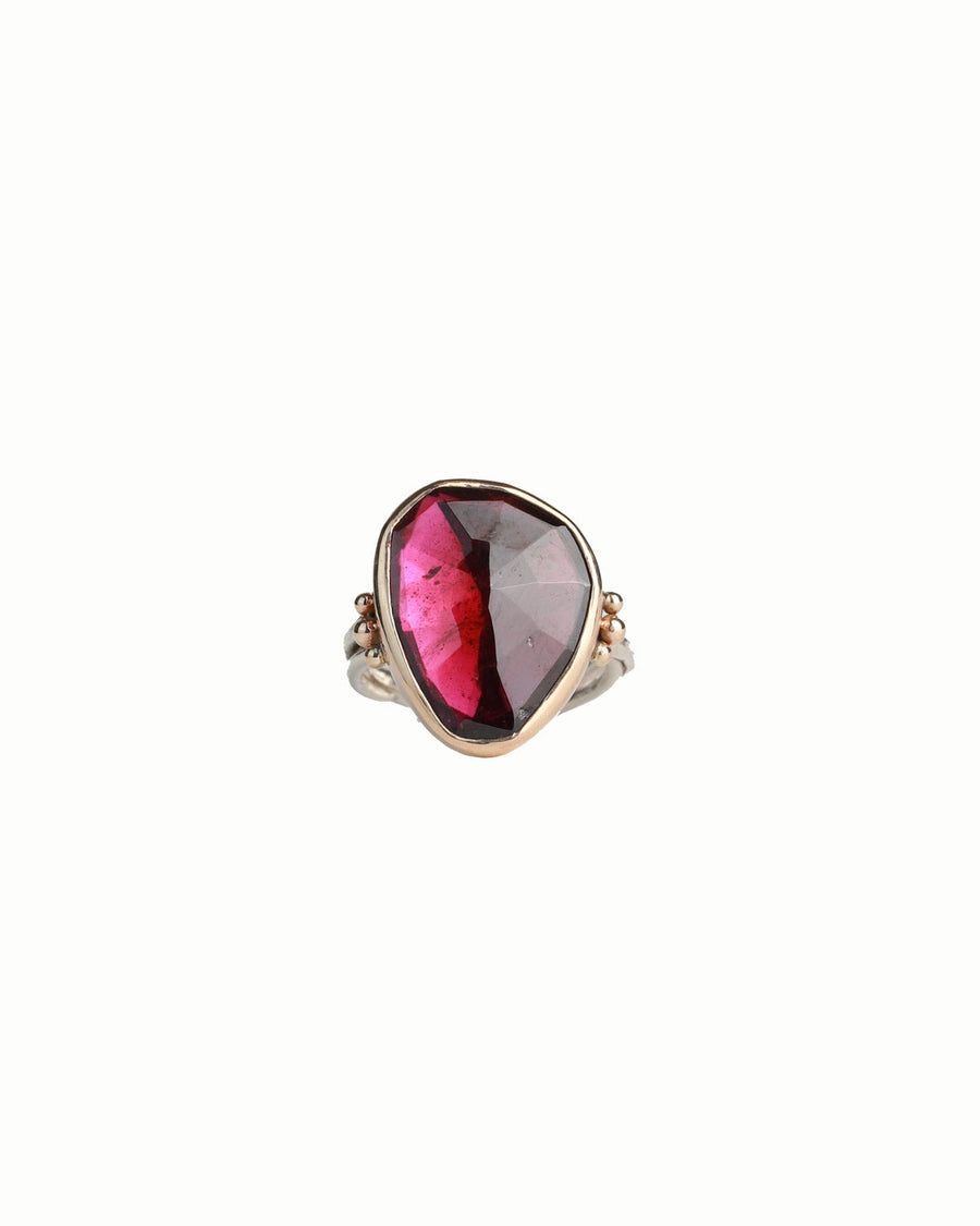 Emily Amey-Rhodolite Ring-Rings-14k Yellow Gold, Sterling Silver, Rhodolite-7-Blue Ruby Jewellery-Vancouver Canada