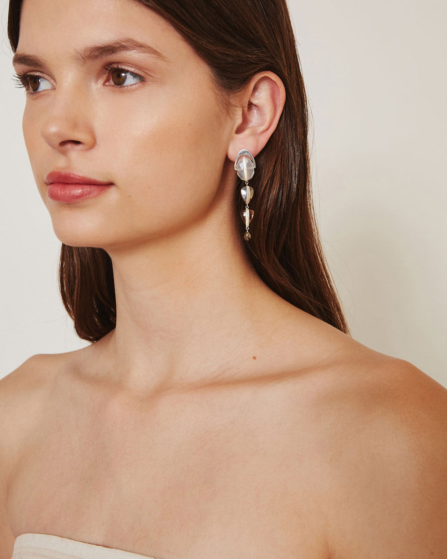 Chan Luu-Rise Earrings-Earrings-Sterling Silver-Blue Ruby Jewellery-Vancouver Canada