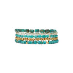 Chan Luu-Rivera Wrap Bracelet-Bracelets-18k Gold Vermeil, Turquoise-Blue Ruby Jewellery-Vancouver Canada