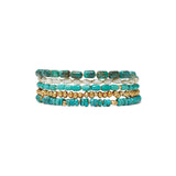 Chan Luu-Rivera Wrap Bracelet-Bracelets-18k Gold Vermeil, Turquoise-Blue Ruby Jewellery-Vancouver Canada