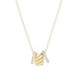 Adina Reyter-Rodeo Necklace-Necklaces-14k Yellow Gold, Diamond-Blue Ruby Jewellery-Vancouver Canada