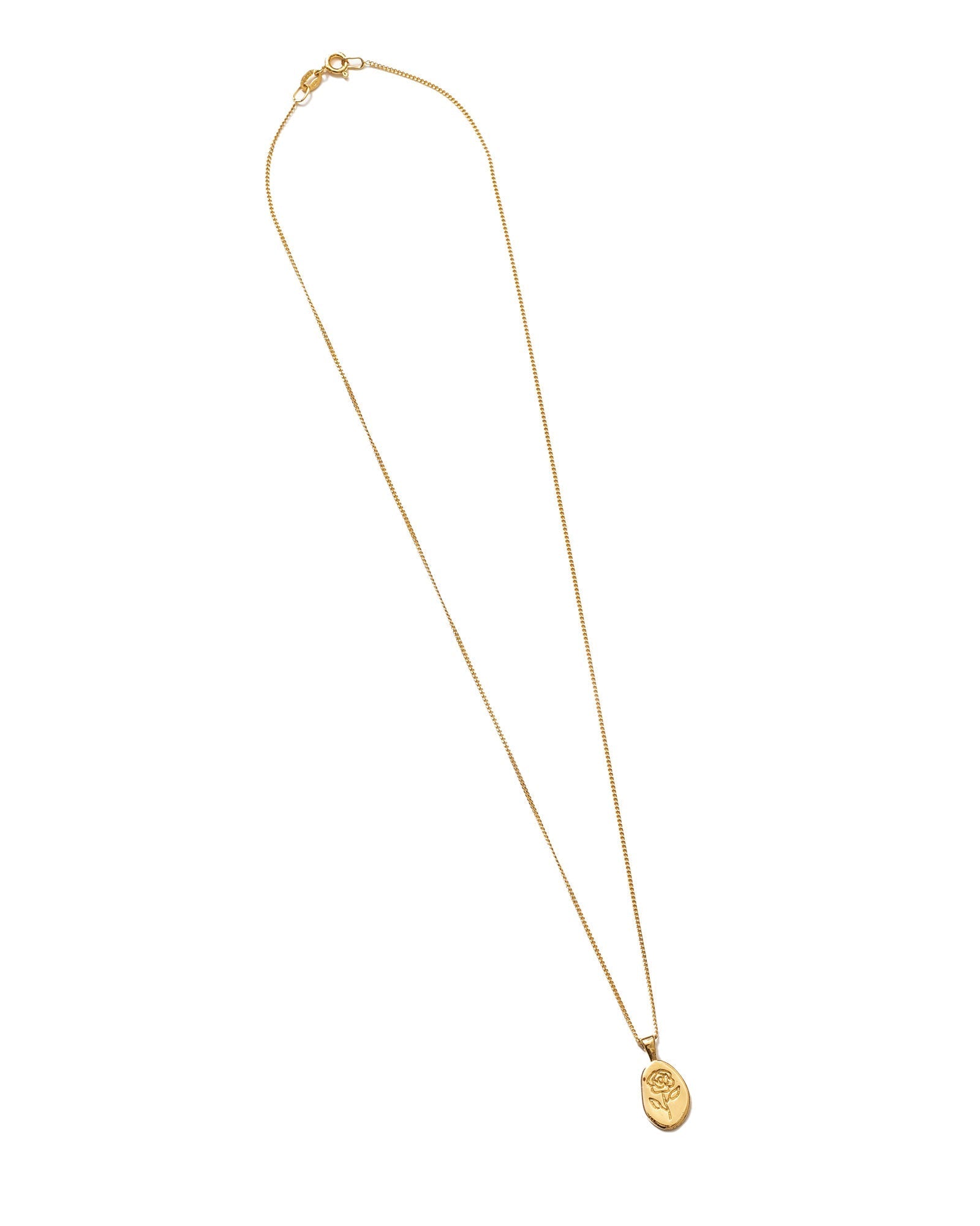 Wolf Circus Rose Pendant Necklace 14k Gold fill Gold Plated Blue Ruby Jewellery