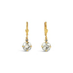 La Vie Parisienne-Round Crystal Hooks | 8mm-Earrings-14k Gold Plated, Shade Crystal-Shade Crystal-Blue Ruby Jewellery-Vancouver Canada