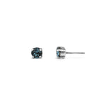 La Vie Parisienne-Round Crystal Studs | 6mm-Earrings-Sterling Silver Plated, Midnite Crystal-Blue Ruby Jewellery-Vancouver Canada