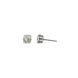 La Vie Parisienne-Round Crystal Studs | 6mm-Earrings-Sterling Silver Plated, Shade Crystal-Blue Ruby Jewellery-Vancouver Canada