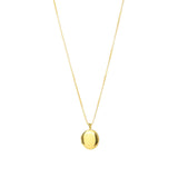 Tashi-Round Locket Necklace-Necklaces-14k Gold Vermeil-Blue Ruby Jewellery-Vancouver Canada
