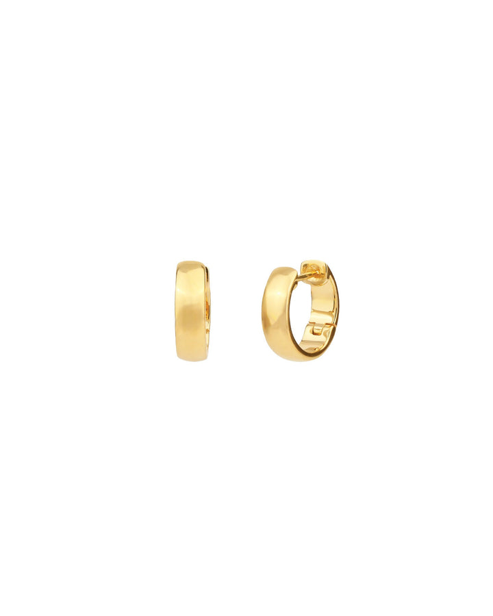 Tashi-Rounded Huggies | 15mm-Earrings-14k Gold Vermeil-Blue Ruby Jewellery-Vancouver Canada