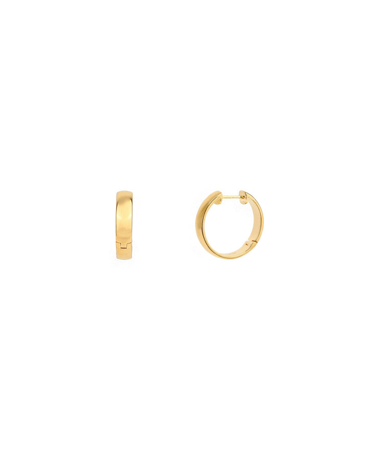 Tashi-Rounded Huggies | 20mm-Earrings-14k Gold Vermeil-Blue Ruby Jewellery-Vancouver Canada